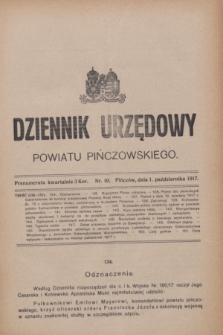 Dziennik Urzędowy Powiatu Pińczowskiego. 1917, nr 10 (1 października)