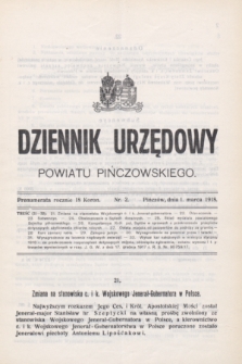 Dziennik Urzędowy Powiatu Pińczowskiego. 1918, nr 2 (1 marca)