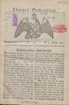 Thorner Wochenblatt. 1822, Nro. 1 (3 Januar)