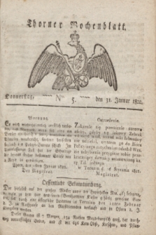 Thorner Wochenblatt. 1822, Nro. 5 (31 Januar)