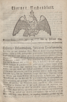 Thorner Wochenblatt. 1822, Nro. 7 (14 Februar)