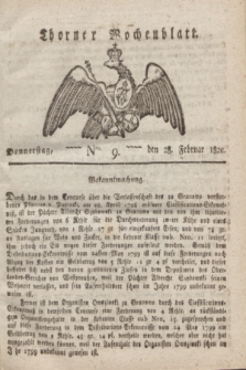 Thorner Wochenblatt. 1822, Nro. 9 (28 Februar)