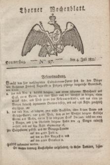 Thorner Wochenblatt. 1822, Nro. 27 (4 Juli)