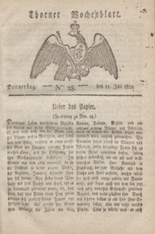 Thorner Wochenblatt. 1822, Nro. 28 (11 Juli)