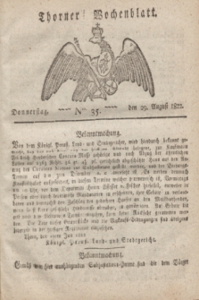 Thorner Wochenblatt. 1822, Nro. 35 (29 August)