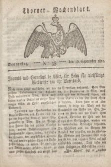 Thorner Wochenblatt. 1822, Nro. 38 (19 September)