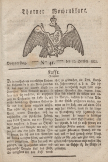 Thorner Wochenblatt. 1822, Nro. 41 (10 October)