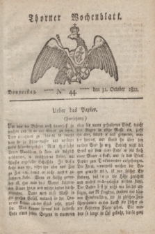 Thorner Wochenblatt. 1822, Nro. 44 (31 October)