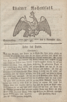 Thorner Wochenblatt. 1822, Nro. 45 (7 November)