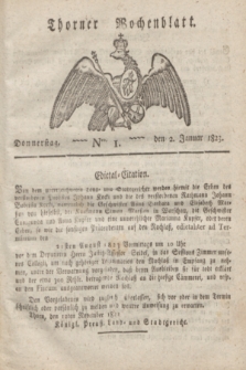 Thorner Wochenblatt. 1823, Nro. 1 (2 Januar)