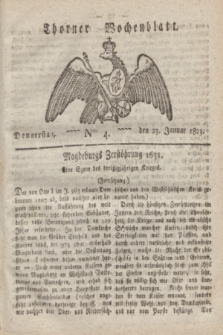 Thorner Wochenblatt. 1823, Nro. 4 (23 Januar)