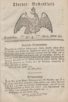 Thorner Wochenblatt. 1823, Nro. 5 (30 Januar)