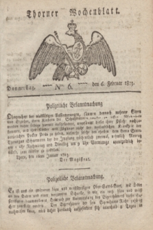 Thorner Wochenblatt. 1823, Nro. 6 (6 Februar)
