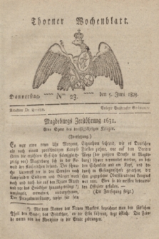 Thorner Wochenblatt. 1823, Nro. 23 (5 Juni)