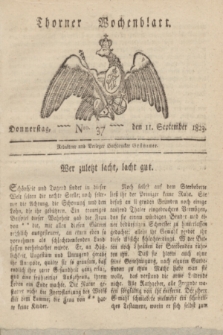 Thorner Wochenblatt. 1823, Nro. 37 (11 September)