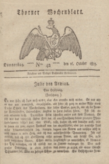Thorner Wochenblatt. 1823, Nro. 42 (16 October)