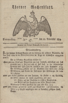 Thorner Wochenblatt. 1823, Nro. 47 (20 November)