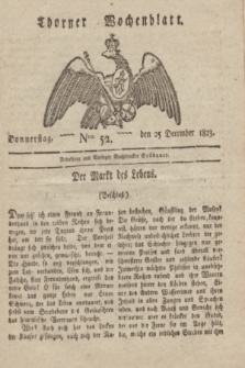 Thorner Wochenblatt. 1823, Nro. 52 (25 December)