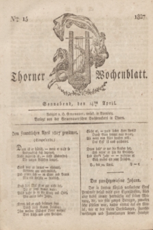 Thorner Wochenblatt. 1827, Nro. 15 (14 April) + dod.