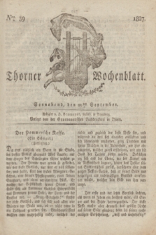 Thorner Wochenblatt. 1827, Nro. 39 (29 September) + dod.