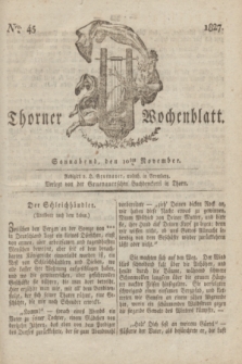 Thorner Wochenblatt. 1827, Nro. 45 (10 November) + dod.
