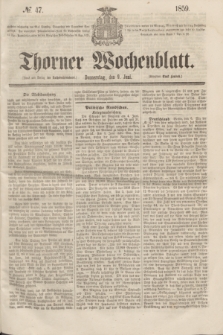 Thorner Wochenblatt. 1859, № 47 (9 Juni)