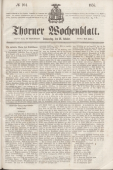 Thorner Wochenblatt. 1859, № 104 (20 October)
