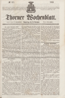 Thorner Wochenblatt. 1859, № 113 (10 November)