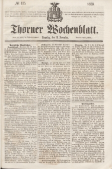 Thorner Wochenblatt. 1859, № 115 (15 November)
