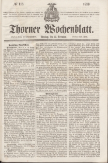 Thorner Wochenblatt. 1859, № 118 (22 November)