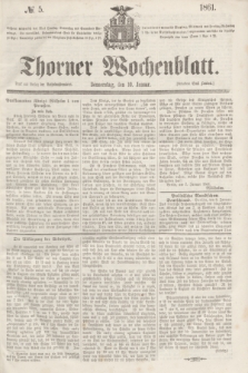 Thorner Wochenblatt. 1861, № 5 (10 Januar)