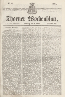 Thorner Wochenblatt. 1861, № 20 (14 Februar)