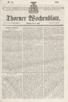 Thorner Wochenblatt. 1861, № 43 (9 April)