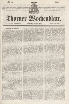 Thorner Wochenblatt. 1861, № 48 (20 April)