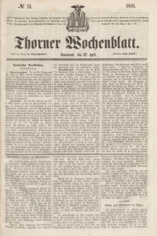 Thorner Wochenblatt. 1861, № 51 (27 April)