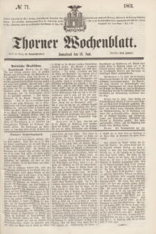 Thorner Wochenblatt. 1861, № 71 (15 Juni)