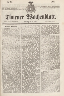 Thorner Wochenblatt. 1861, № 72 (18 Juni)