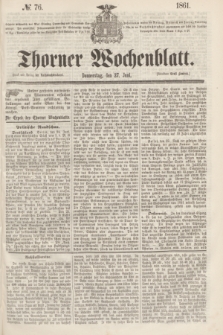 Thorner Wochenblatt. 1861, № 76 (27 Juni)