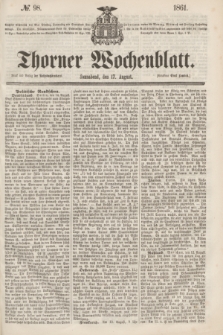 Thorner Wochenblatt. 1861, № 98 (17 August)