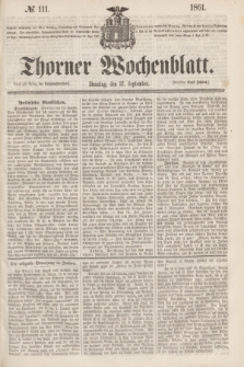 Thorner Wochenblatt. 1861, № 111 (17 September)