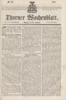 Thorner Wochenblatt. 1861, № 114 (24 September)