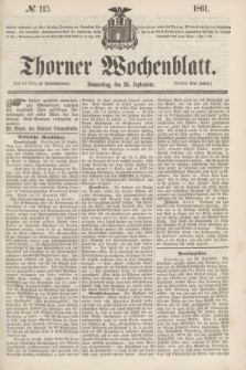 Thorner Wochenblatt. 1861, № 115 (26 September)