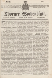 Thorner Wochenblatt. 1861, № 116 (28 September)