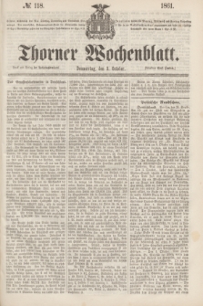 Thorner Wochenblatt. 1861, № 118 (3 October)