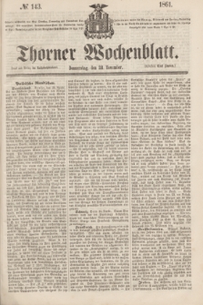 Thorner Wochenblatt. 1861, № 143 (28 November) + dod.