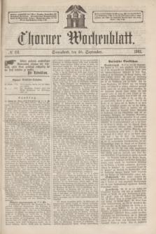 Thorner Wochenblatt. 1862, № 111 (20 September)