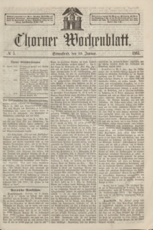 Thorner Wochenblatt. 1863, № 5 (10 Januar)