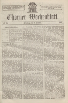 Thorner Wochenblatt. 1863, № 15 (3 Februar)