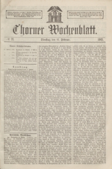 Thorner Wochenblatt. 1863, № 21 (17 Februar)