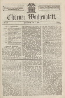 Thorner Wochenblatt. 1863, № 78 (4 Juli)